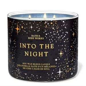 Bath & Body Works Into the Night Candle - Black with Gold Accents